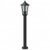 Lampa ogrodowa na słupku, czarna, 80 cm, stal nierdzewna
