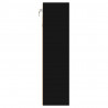 Witryna, czarna, 100x15x58 cm, materiał drewnopochodny