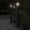 Zewnętrzna lampa stojąca z czujnikiem, czarna, 110 cm
