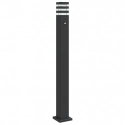 Zewnętrzna lampa stojąca z czujnikiem, czarna, 110 cm