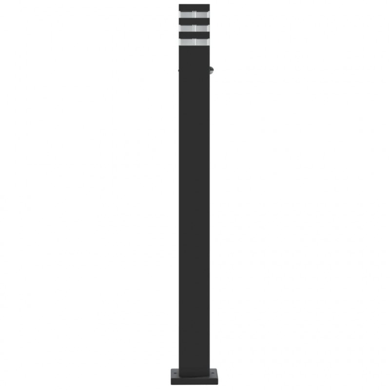 Zewnętrzna lampa stojąca z czujnikiem, czarna, 110 cm