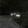 Zewnętrzne lampy stojące, 3 szt., czarne, 50 cm, aluminium