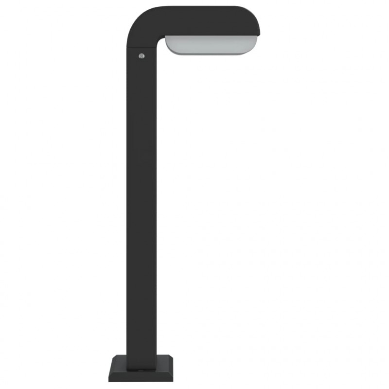Zewnętrzne lampy stojące, 3 szt., czarne, 50 cm, aluminium