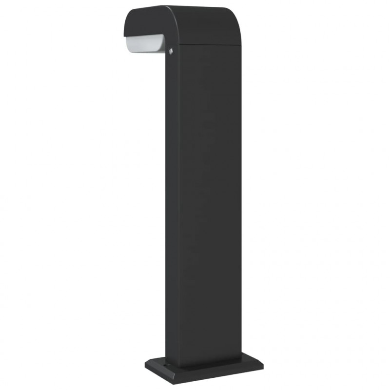 Zewnętrzne lampy stojące, 3 szt., czarne, 50 cm, aluminium