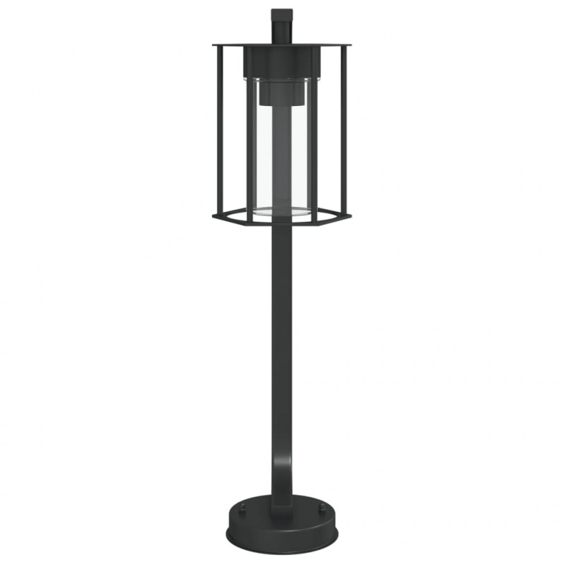 Lampa ogrodowa stojąca, czarna, 60 cm, stal nierdzewna