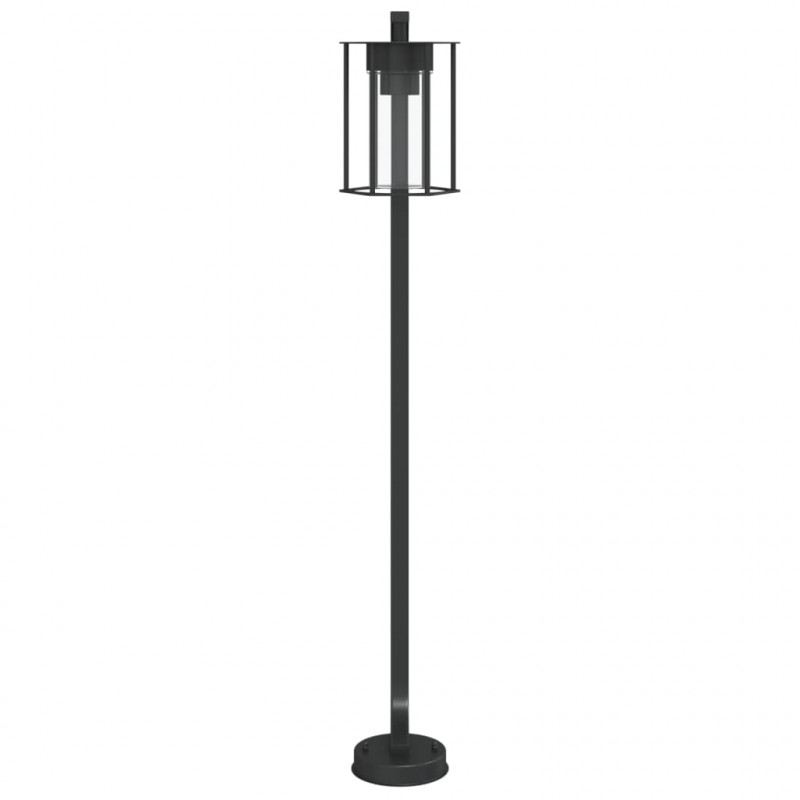 Lampa ogrodowa stojąca, czarna, 100 cm, stal nierdzewna