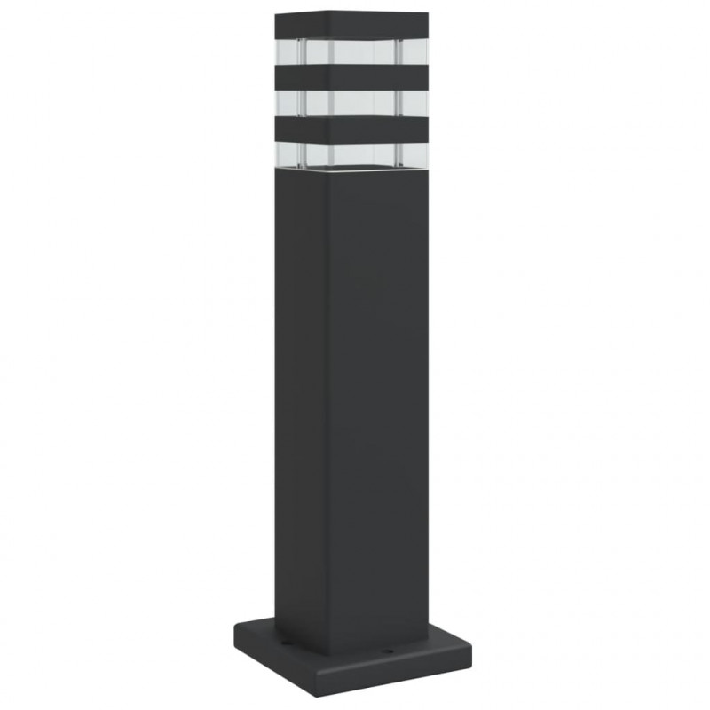 Zewnętrzna lampa stojąca, czarna, 50 cm, aluminium