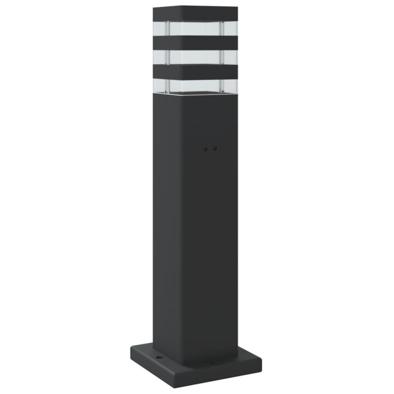 Zewnętrzna lampa stojąca, czarna, 50 cm, aluminium