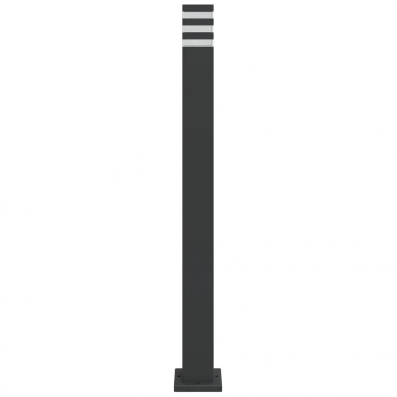 Zewnętrzne lampy stojące, 3 szt., czarne, 110 cm, aluminium