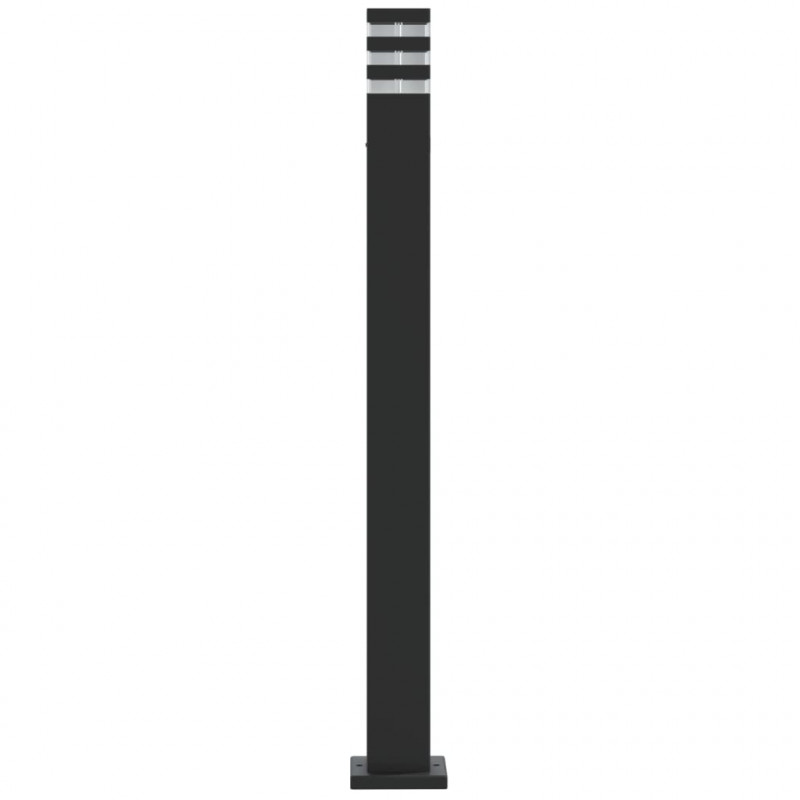 Zewnętrzne lampy stojące, 3 szt., czarne, 110 cm, aluminium