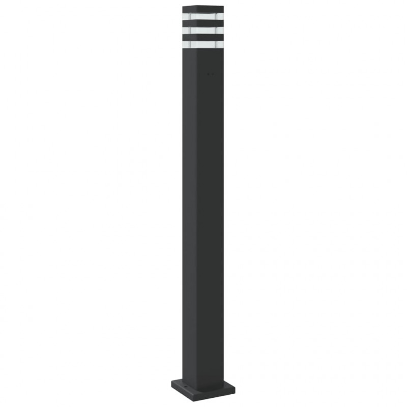 Zewnętrzne lampy stojące, 3 szt., czarne, 110 cm, aluminium