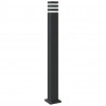 Zewnętrzne lampy stojące, 3 szt., czarne, 110 cm, aluminium