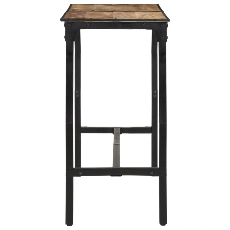 Stolik barowy, 150x55x107 cm, surowe lite drewno mango