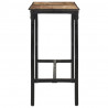 Stolik barowy, 150x55x107 cm, surowe lite drewno mango