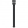 Lampa ogrodowa słupek z gniazdkiem, czarna, 110 cm, stal
