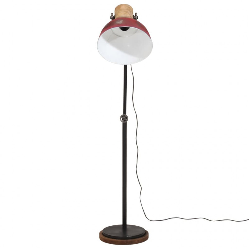 Lampa stojąca, 25 W, postarzany czerwony, 30x30x100-150 cm, E27