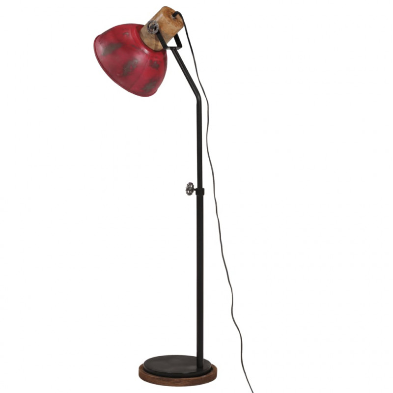 Lampa stojąca, 25 W, postarzany czerwony, 30x30x100-150 cm, E27