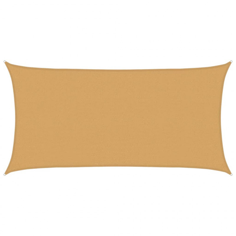 Żagiel przeciwsłoneczny, 160 g/m², piaskowy, 2,5x5 m, HDPE