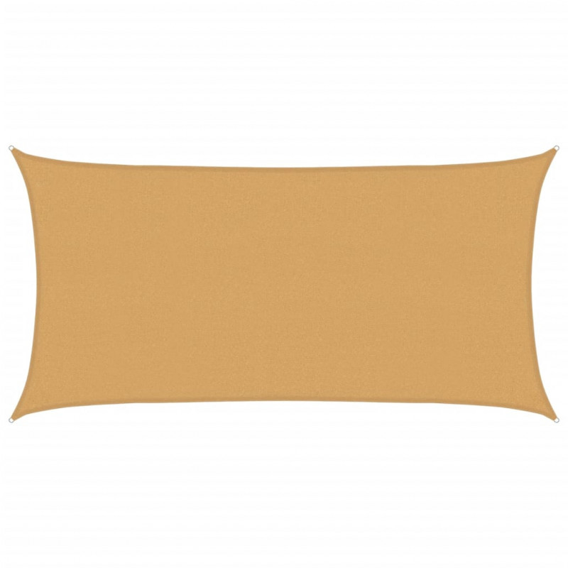 Żagiel przeciwsłoneczny, 160 g/m², piaskowy, 2x4 m, HDPE