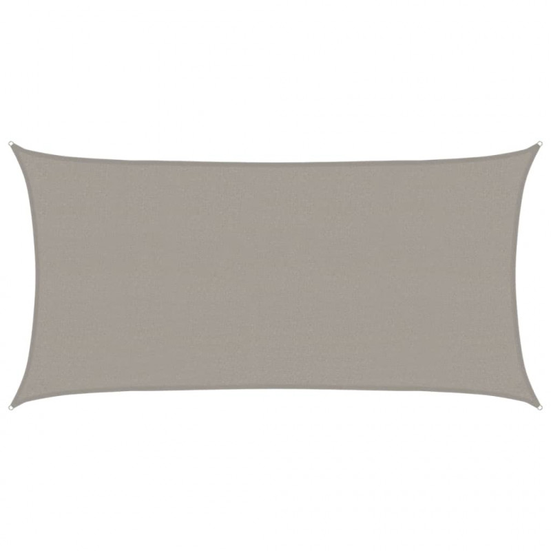 Żagiel przeciwsłoneczny, 160 g/m², jasnoszary, 2,5x4,5 m, HDPE