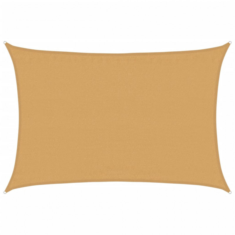 Żagiel przeciwsłoneczny, 160 g/m², piaskowy, 3,5x5 m, HDPE