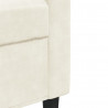 Fotel, kremowy, 60 cm, obity aksamitem