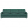 Sofa 3-osobowa, ciemnozielony, 210 cm, obita aksamitem