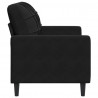 Sofa 2-osobowa, czarna, 120 cm, tapicerowana aksamitem