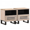 Szafki nocne, 2 szt., 40x34x46 cm, bielone drewno mango