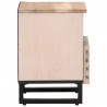 Szafki nocne, 2 szt., 40x34x46 cm, bielone drewno mango
