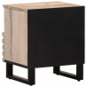 Szafki nocne, 2 szt., 40x34x46 cm, bielone drewno mango