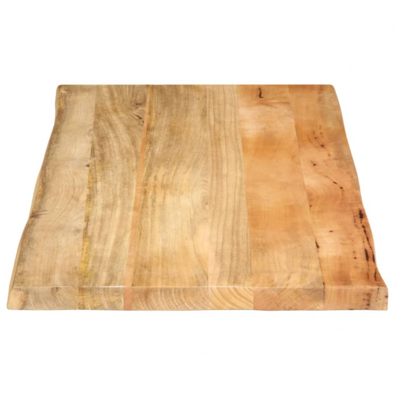 Blat stołu, 110x60x2,5 cm, naturalna krawędź, lite drewno mango