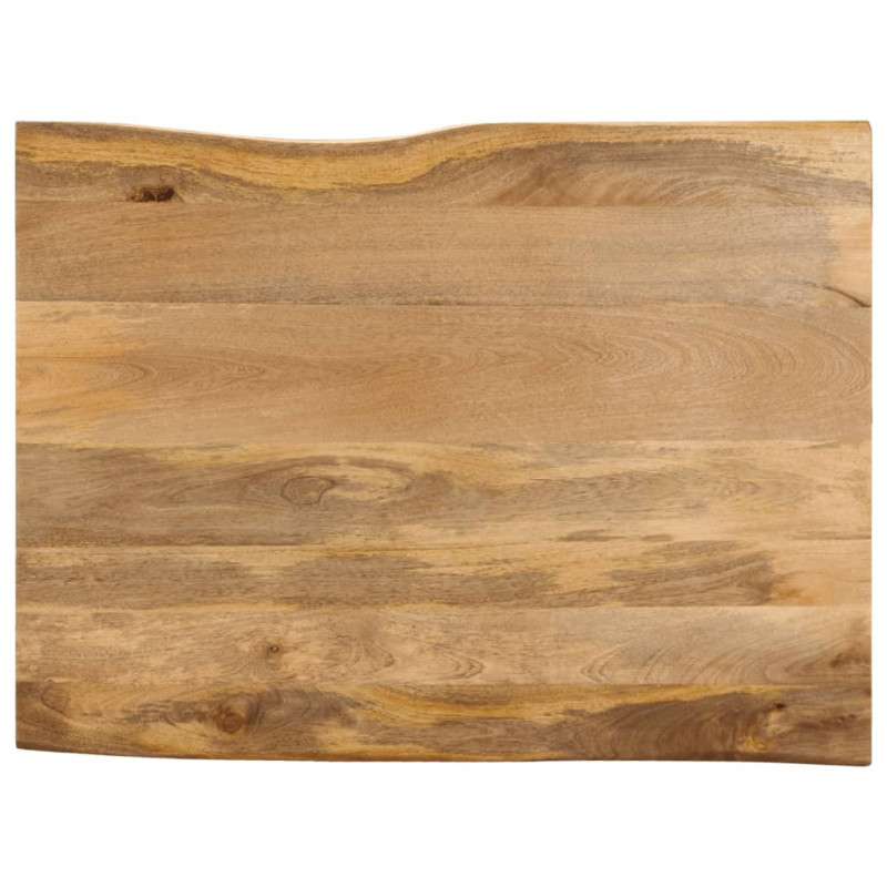 Blat stołu, 110x80x2,5 cm, naturalna krawędź, lite drewno mango