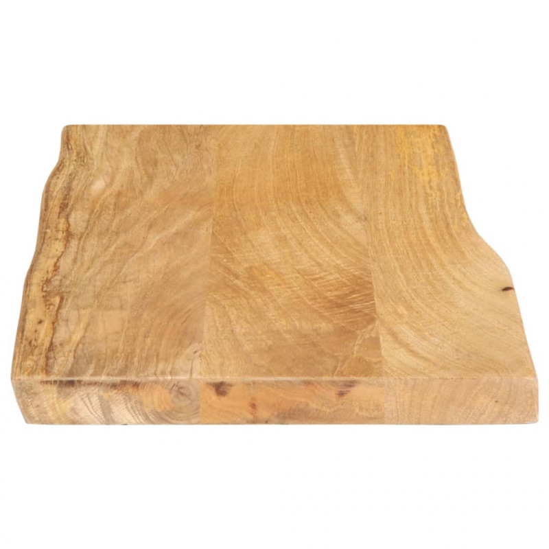 Blat stołu, 50x40x3,8 cm, naturalna krawędź, lite drewno mango