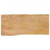 Blat stołu, 90x40x3,8 cm, naturalna krawędź, lite drewno mango