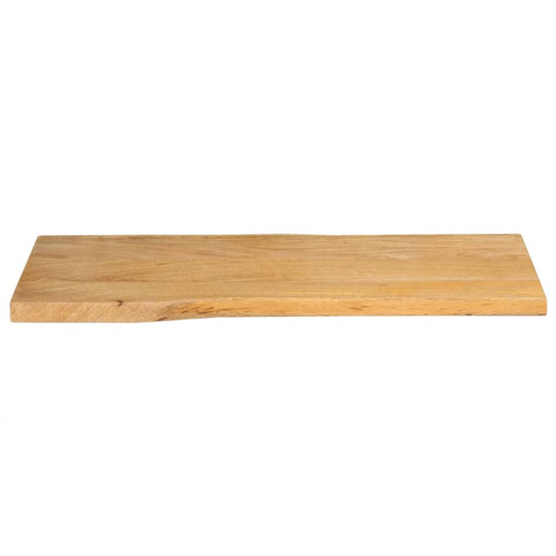Blat stołu, 90x40x3,8 cm, naturalna krawędź, lite drewno mango