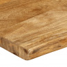 Blat stołu, 90x40x3,8 cm, naturalna krawędź, lite drewno mango