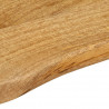 Blat stołu, 90x40x3,8 cm, naturalna krawędź, lite drewno mango