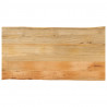 Blat stołu, 120x60x3,8 cm, naturalna krawędź, lite drewno mango