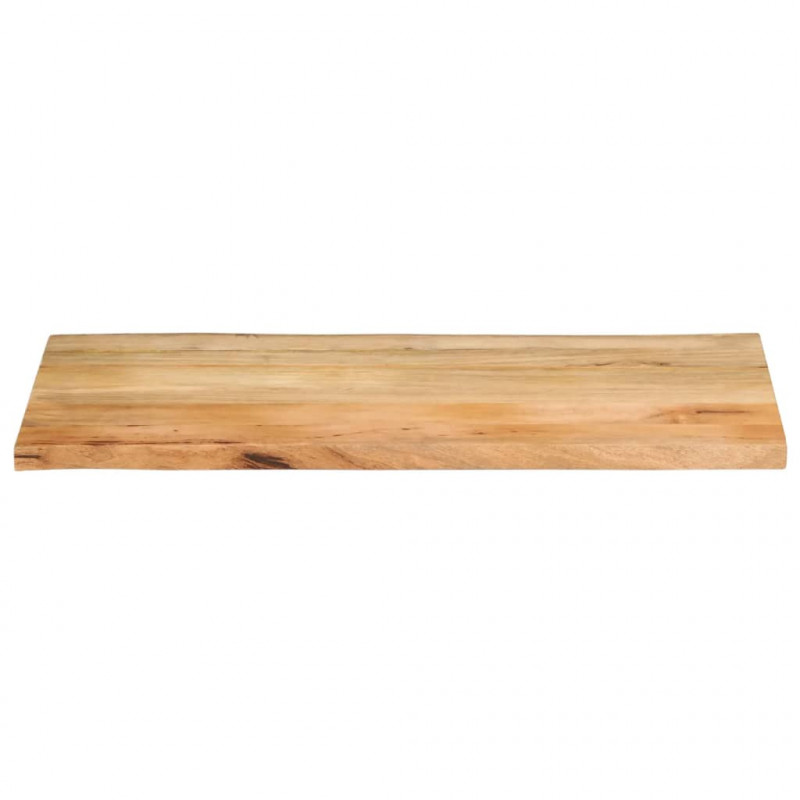 Blat stołu, 120x60x3,8 cm, naturalna krawędź, lite drewno mango