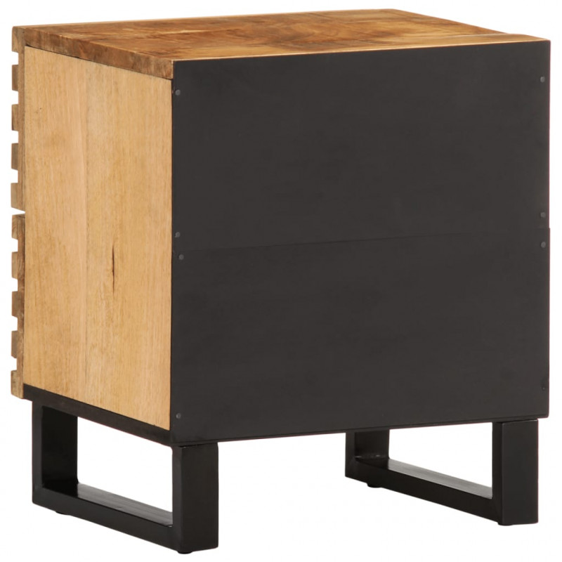 Szafki nocne, 2 szt., 40x34x46 cm, lite surowe drewno mango