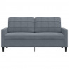Sofa 2-osobowa, ciemnoszary, 140 cm, tapicerowana aksamitem