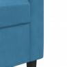 Sofa 2-osobowa, niebieski, 140 cm, tapicerowana aksamitem