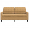 Sofa 2-osobowa, brązowa, 140 cm, tapicerowana aksamitem