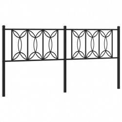 Metalowe wezgłowie, czarne, 180 cm