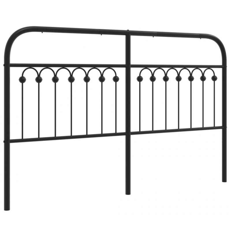 Metalowe wezgłowie, czarne, 150 cm