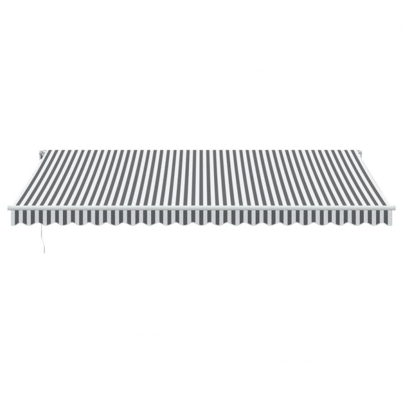 Automatyczna markiza z LED, antracytowo-biała, 500x300 cm