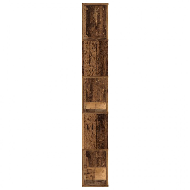 5-poziomowy regał na książki, stare drewno, 80,5x23,5x162,5 cm
