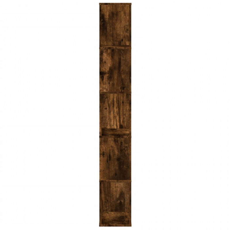 5-poziomowy regał na książki przydymiony dąb 45x23,5x162,5 cm