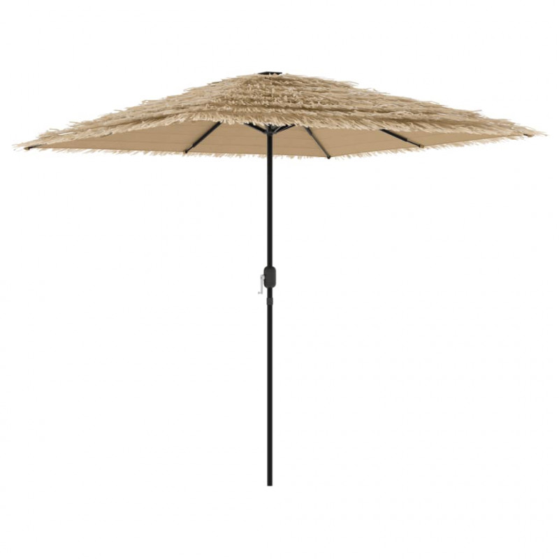Parasol ogrodowy na stalowym słupku, brązowy, 248x248x248 cm